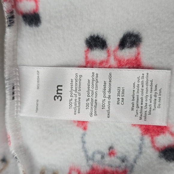 Baby Santa Christmas Fleece Fleece Footed Pajama | Carters | 3M - Picture 9 of 13